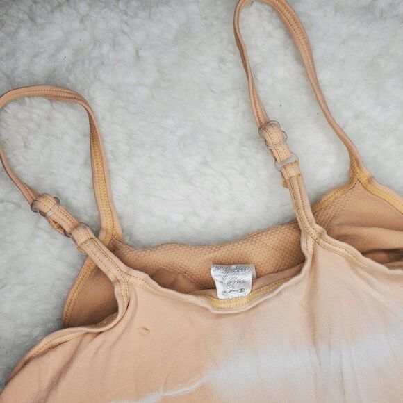 Champion Peach Orange and White Tie Dye Running Crop Tank Top Size Small - Picture 5 of 9
